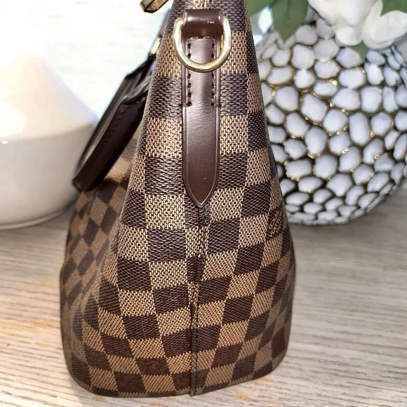 LOUIS VUITTON Damier Ebene Siena Tote & Matching Wallet Set Women's Purse - Picture 6 of 17